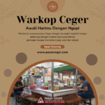 Warkop Ceger, menyediakan berbagai kopi, gorengan dan indomi telor